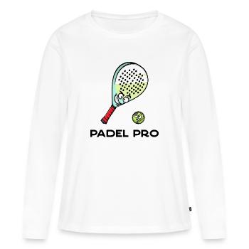 Setback Statement Racket Ball Statement Padel - Women's Premium Organic Long Sleeve Shirt - white - Front - Julia (174cm)