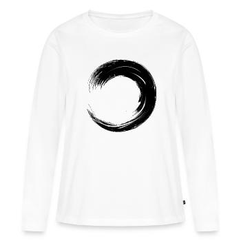 Cercles - T-shirt manches longues Premium bio Femme - blanc - Devant - Julia (174cm)