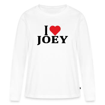 name t-shirt I love Joey t-shirt gift idea - Women's Premium Organic Long Sleeve Shirt - white - Front - Julia (174cm)