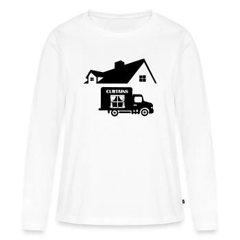 Livraison de camions Protection solaire à domicile - T-shirt manches longues Premium bio Femme - blanc - Devant - Julia (174cm)