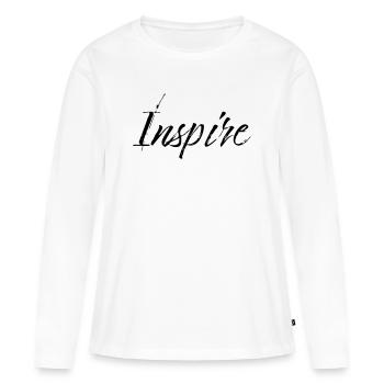 Inspire - Women's Premium Organic Long Sleeve Shirt - white - Front - Julia (174cm)