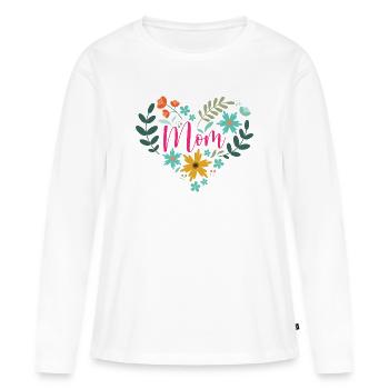 Beste Mutter aller Zeiten - Frauen Premium Bio Langarmshirt - Weiß - Vorne - Julia (174cm)