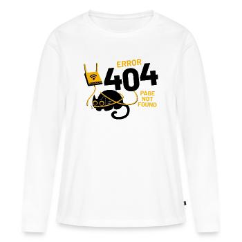 Erreur 404 Page introuvable - T-shirt manches longues Premium bio Femme - blanc - Devant - Julia (174cm)