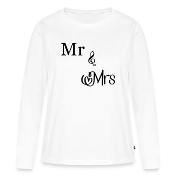 Mr and Mrs - Women's Premium Organic Long Sleeve Shirt - white - Front - Julia (174cm)