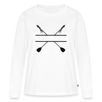 Wikingerpfeile Bogenschießen - Frauen Premium Bio Langarmshirt - Weiß - Vorne - Julia (174cm)