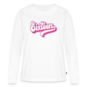 Seize 16e anniversaire pour les filles de 16 ans - T-shirt manches longues Premium bio Femme - blanc - Devant - Julia (174cm)