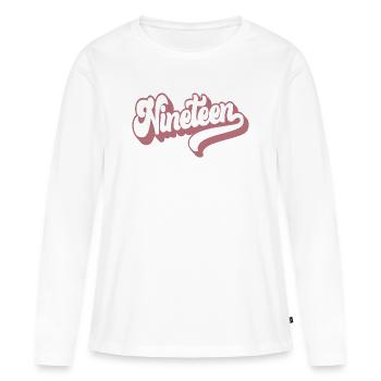 Dix-neuf filles 19e anniversaire Femmes 19 ans - T-shirt manches longues Premium bio Femme - blanc - Devant - Julia (174cm)