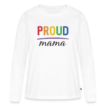 LGBT Proud Mama - Pride-Monat - Frauen Premium Bio Langarmshirt - Weiß - Vorne - Julia (174cm)