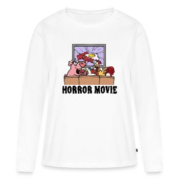 Movies, Movies, Theater, Streaming, Statement, Cinema - Women's Premium Organic Long Sleeve Shirt - white - Front - Julia (174cm)