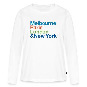 GRAND SLAM Tennis - Frauen Premium Bio Langarmshirt - Weiß - Vorne - Julia (174cm)