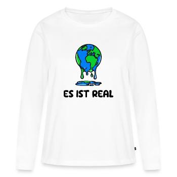 Umwelt Mutter Erde Natur Statement Naturschutz - Frauen Premium Bio Langarmshirt - Weiß - Vorne - Julia (174cm)
