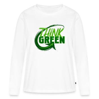 Umweltfreundlich Natur Mutter Erde Umwelt Spruch - Frauen Premium Bio Langarmshirt - Weiß - Vorne - Julia (174cm)