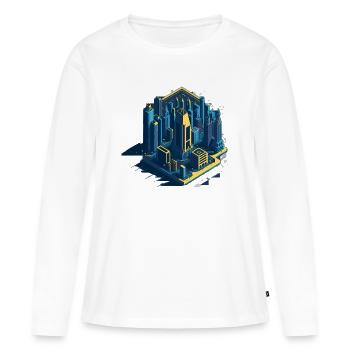 Reissbrett - Frauen Premium Bio Langarmshirt - Weiß - Vorne - Julia (174cm)