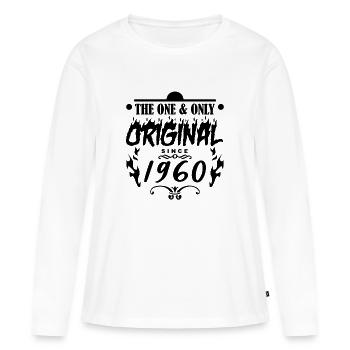 1960 - Né en 1960 - Fantastique depuis 1960 - T-shirt manches longues Premium bio Femme - blanc - Devant - Julia (174cm)