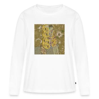 L’étreinte éternelle réinventée - T-shirt manches longues Premium bio Femme - blanc - Devant - Julia (174cm)