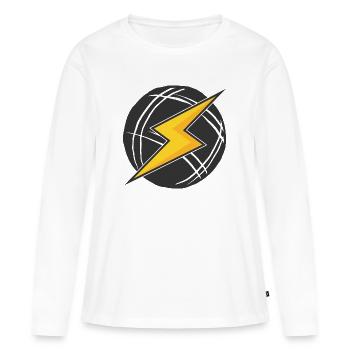 Boule Power! Tenue Boules Boules Boules de Boules Pétanque - T-shirt manches longues Premium bio Femme - blanc - Devant - Julia (174cm)