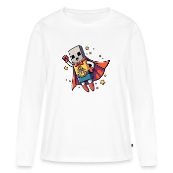 Data Defender - Women's Premium Organic Long Sleeve Shirt - white - Front - Julia (174cm)
