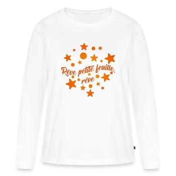 Rêve... - T-shirt manches longues Premium bio Femme - blanc - Devant - Julia (174cm)