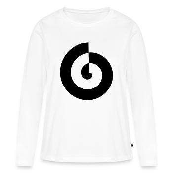 Spirale - T-shirt manches longues Premium bio Femme - blanc - Devant - Julia (174cm)