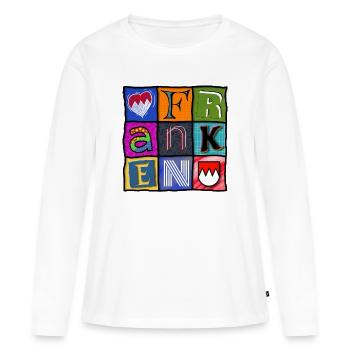 Franconie - Pop Art - Cool - T-shirt manches longues Premium bio Femme - blanc - Devant - Julia (174cm)