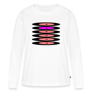 Records - Women's Premium Organic Long Sleeve Shirt - white - Front - Julia (174cm)