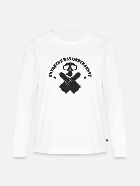 Apnoetaucher Apnoe Freediving Tauchen Geschenk - Frauen Premium Bio Langarmshirt - Weiß