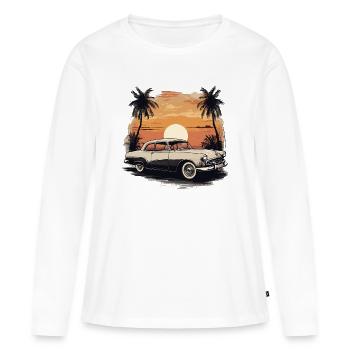 Classic Cars 1950 - Women's Premium Organic Long Sleeve Shirt - white - Front - Julia (174cm)