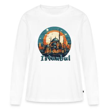 Istanbul Türkei Moschee Architektur - Frauen Premium Bio Langarmshirt - Weiß - Vorne - Julia (174cm)