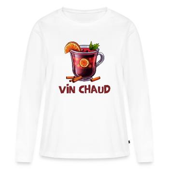 Wintersport, Glühwein, Winterurlaub - Frauen Premium Bio Langarmshirt - Weiß - Vorne - Julia (174cm)