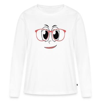 Avoir l’air bien - T-shirt manches longues Premium bio Femme - blanc - Devant - Julia (174cm)