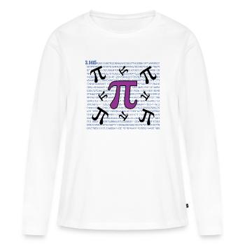 Pi Day - Bonne journée Pi - T-shirt manches longues Premium bio Femme - blanc - Devant - Julia (174cm)