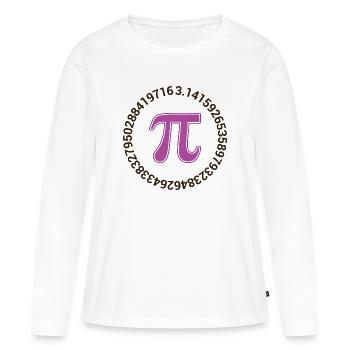 Pi Day - Bonne journée Pi - T-shirt manches longues Premium bio Femme - blanc - Devant - Julia (174cm)