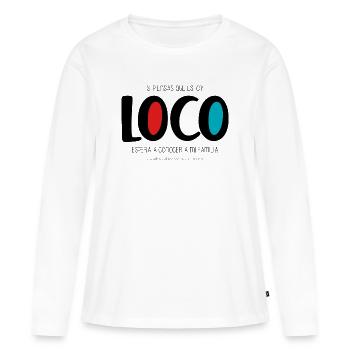 Je suis fou - T-shirt manches longues Premium bio Femme - blanc - Devant - Julia (174cm)