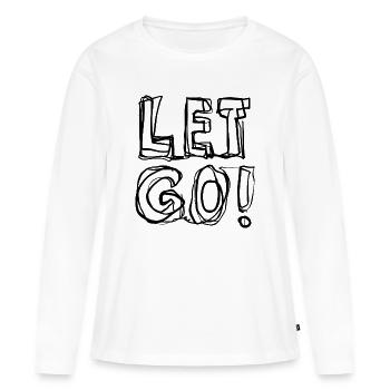 Lâcher - T-shirt manches longues Premium bio Femme - blanc - Devant - Julia (174cm)
