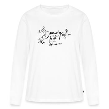 Beauty in depth - Women's Premium Organic Long Sleeve Shirt - white - Front - Julia (174cm)
