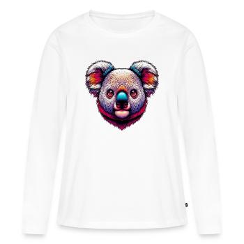 Koala - Frauen Premium Bio Langarmshirt - Weiß - Vorne - Julia (174cm)