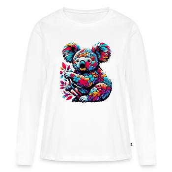 Koala - Frauen Premium Bio Langarmshirt - Weiß - Vorne - Julia (174cm)
