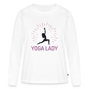 Yoga Girl - Women's Premium Organic Long Sleeve Shirt - white - Front - Julia (174cm)