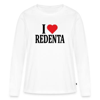 t-shirt I love Redeemed t-shirt gift idea - Women's Premium Organic Long Sleeve Shirt - white - Front - Julia (174cm)