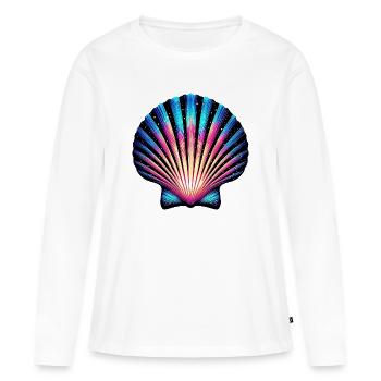 Jakobsmuschel-Schale - Frauen Premium Bio Langarmshirt - Weiß - Vorne - Julia (174cm)