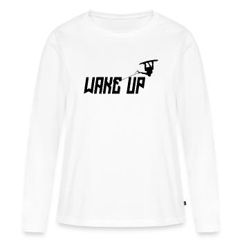 Kitesurfer Statement Stunt Wakeboard Surf - T-shirt manches longues Premium bio Femme - blanc - Devant - Julia (174cm)