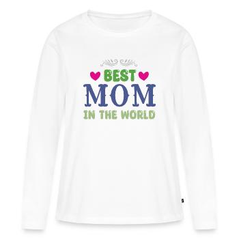 Beste Mama der Welt - Frauen Premium Bio Langarmshirt - Weiß - Vorne - Julia (174cm)