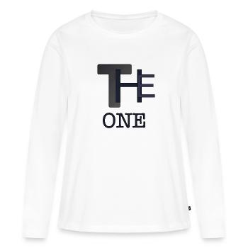 Seul, il n’y a que toi - T-shirt manches longues Premium bio Femme - blanc - Devant - Julia (174cm)
