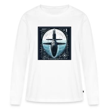 Unterseeboot - Frauen Premium Bio Langarmshirt - Weiß - Vorne - Julia (174cm)