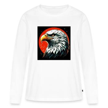 Bald Eagle - Women's Premium Organic Long Sleeve Shirt - white - Front - Julia (174cm)