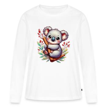 Koala - Frauen Premium Bio Langarmshirt - Weiß - Vorne - Julia (174cm)