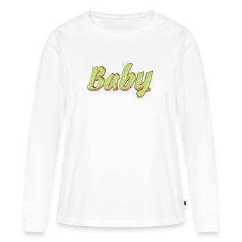 Bébé - T-shirt manches longues Premium bio Femme - blanc - Devant - Julia (174cm)