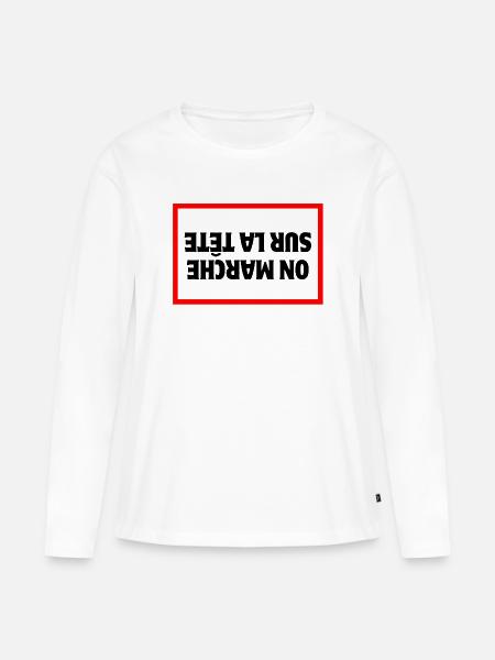 Bauer, Bauer, Bauer, Bauer - Frauen Premium Bio Langarmshirt - Weiß
