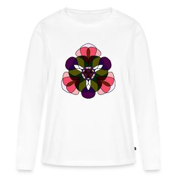 Ornement - T-shirt manches longues Premium bio Femme - blanc - Devant - Julia (174cm)