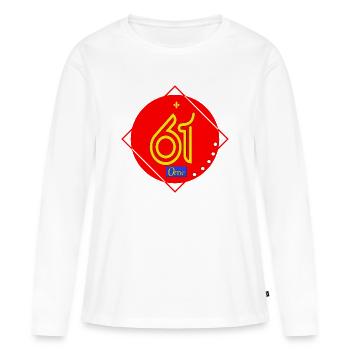 Orne - T-shirt manches longues Premium bio Femme - blanc - Devant - Julia (174cm)